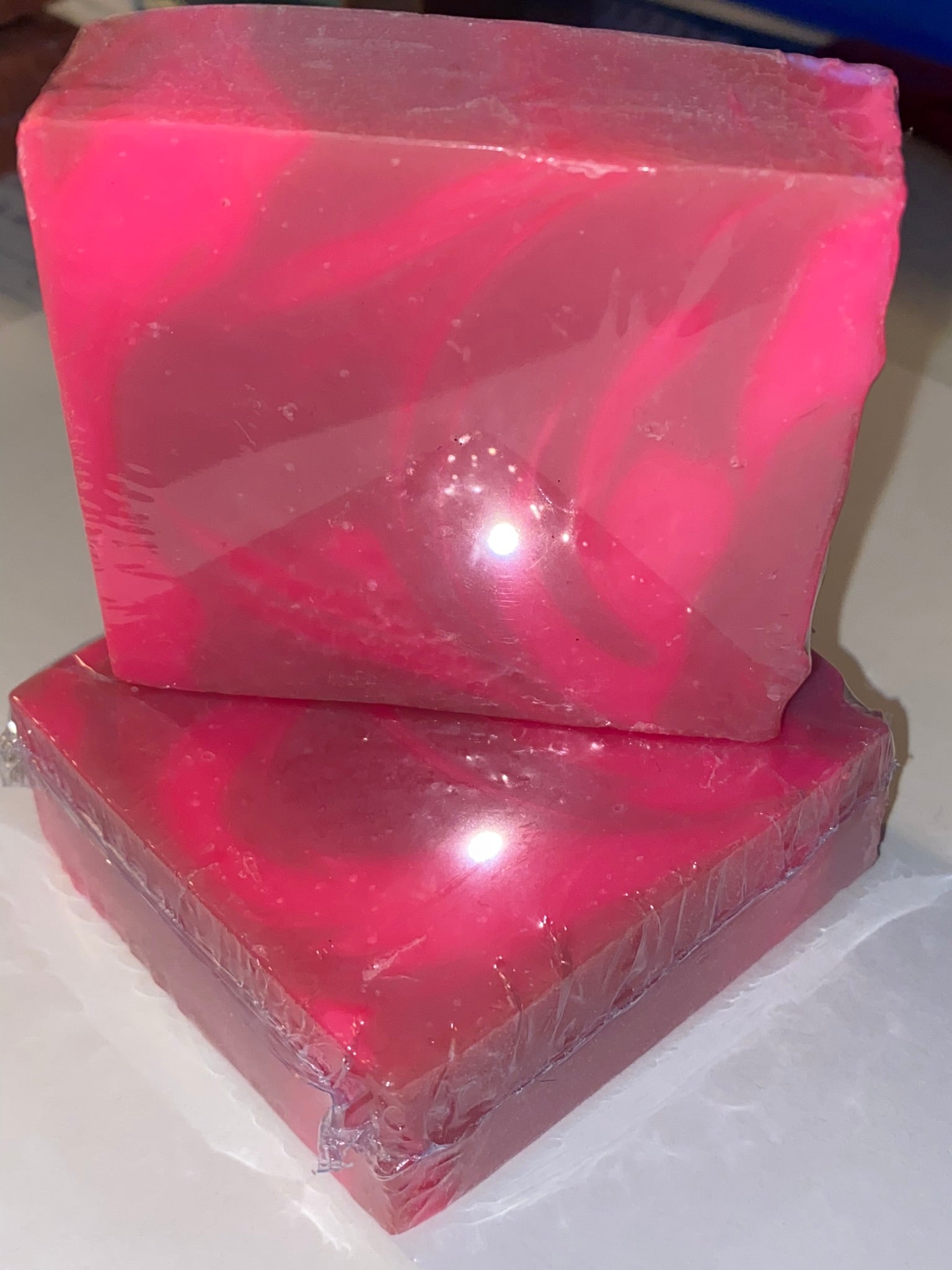 Two toned pink soap 