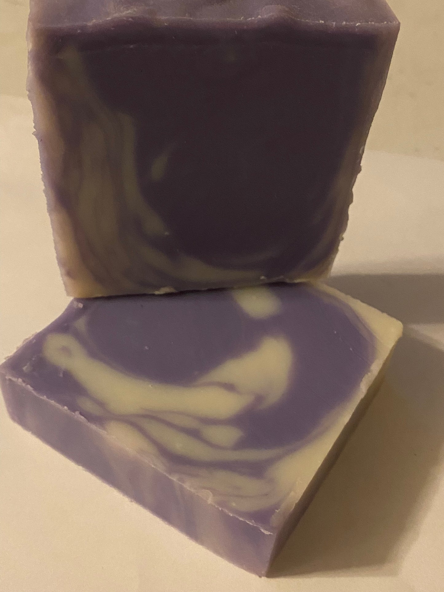 Purple and white pretty soap